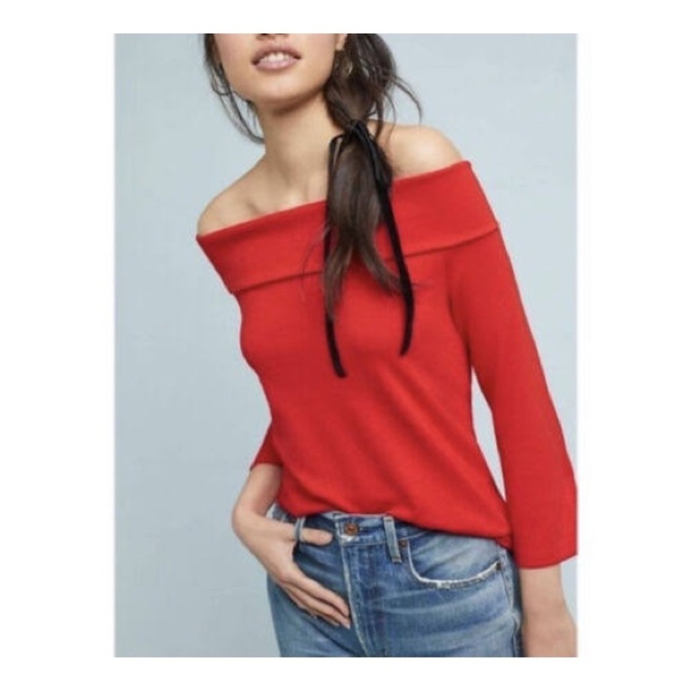 Anthropologie XS Rosie Off Shoulder Top